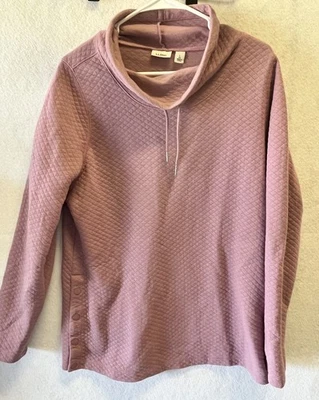 L.L. Top cálido de mezcla de algodón malva con cuello capucha grande Bean para mujer Foto 1 de 4