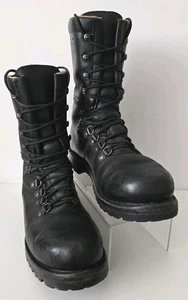 Botas de combate de cuero pesado cadete del ejército austríaco botas Reino Unido talla 5 UE 38 - Imagen 1 de 10