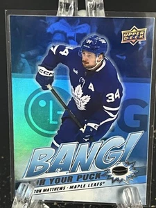 AUSTON MATTHEWS----2024-25 CUBIERTA SUPERIOR----BANG FOR YOUR PUCK----HOJAS DE ARCE - Imagen 1 de 2
