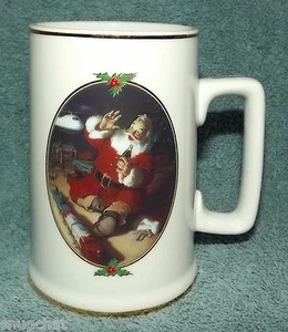 Taza de Coca-Cola 1996 Ultimate Source Santa Helicóptero Tren H. Sundblom Arte - Imagen 1 de 6