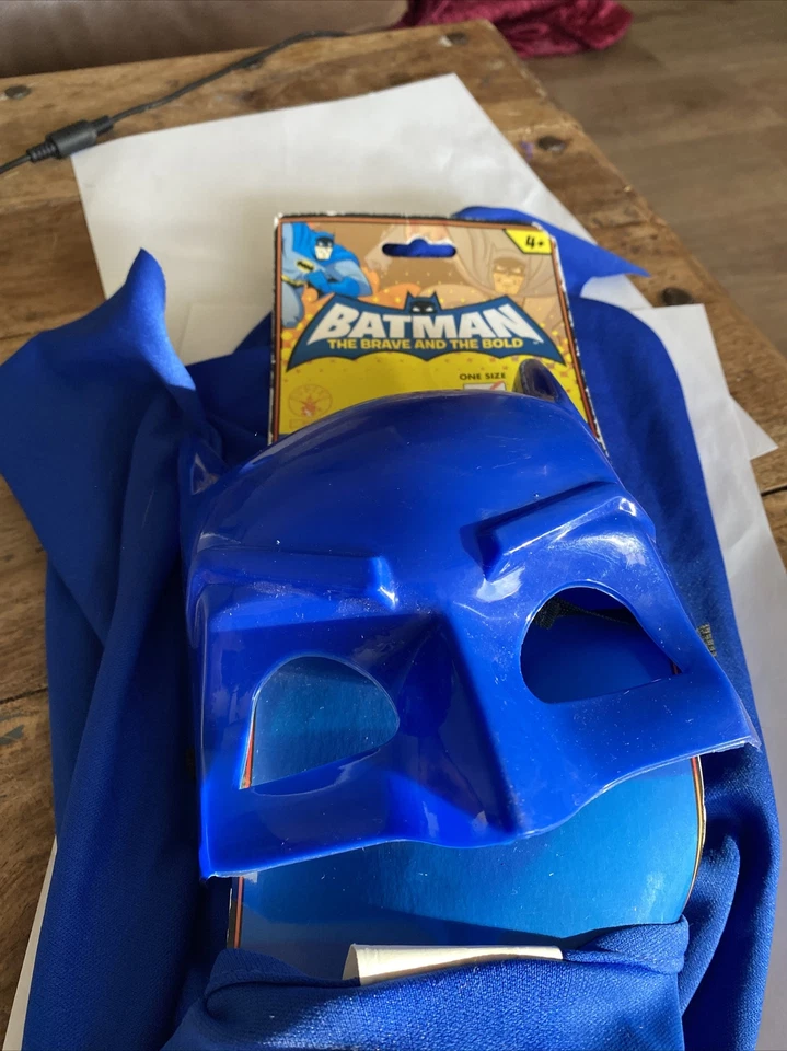 Batman Cape + Mask Fancy Dress Brave and the Bold Kids Costume Accessory - Image 1 of 1