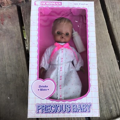 Horsman Vinilo Bebida Húmedo 12" AA Precious Baby 1992 Nuevo en Caja Biberón Vintage Nos 90s Foto 1 de 4