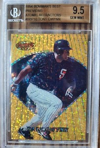 1996 Bowman's Best Preview Tony Gwynn Atomic Refractor BGS 9.5 Gem #BBP10 HOF