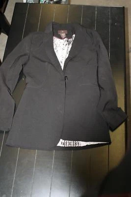 Blazer Traje Chaqueta Fenn Wright Manson Mujer Un Botón Negro Talla Pequeña Negro Foto 1 de 4