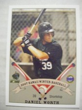 DANIEL WORTH RC 2007 NORTH SHORE HONU baseball card HAWAIIAN DANNY TIGERS ASTROS