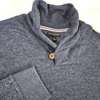 Banana Republic Mens XL Sweater Mock Neck Button Close Long Sleeve Gray