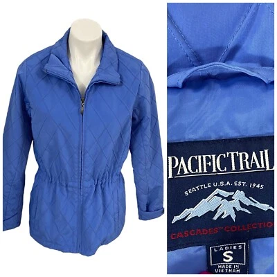 Abrigo Pacific Trail Mujer Pequeño Periwinkle Púrpura Chaqueta Anorak Trabajo Exterior Foto 1 de 4