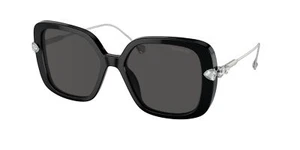 SWAROVSKI SK6011F 103887 Black Dark Grey 56 mm Women's Sunglasses - Picture 1 of 1