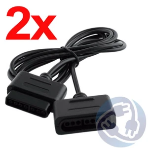 Lot 2x Controller Extension Cable for Original Super Nintendo SNES Game Pad 6 ft - Picture 1 of 5