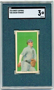 1910 SWEET CAPORAL T206 DETROIT TIGERS OSCAR STANAGE SGC 3 VG SWEET CAPORAL 350 - Bild 1 von 2