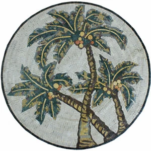 Palme Wüste Dekor Wand Haus Marmor Mosaik - Bild 1 von 1