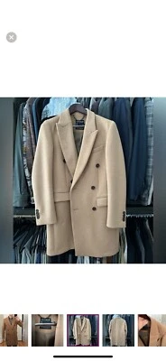 Abrigo Top Hombre Doble Pecho Camel Talla Pequeña. Ajuste regular  Foto 1 de 3