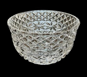 Vintage Avitra Hand Cut 24% Lead Crystal Bowl 7.75” Heavy Made In Poland EUC - Picture 1 of 7