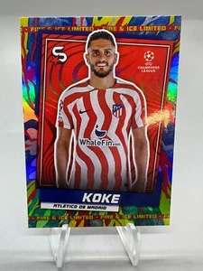 2022-23 Topps UEFA Superstars #60 Koke Fire & Ice Limited - Picture 1 of 2