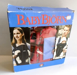 Baby Bjorn Baby Carrier 1990 Vintage Red Sling Original Classic w Box Infant - Picture 1 of 17