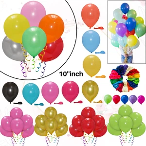 Balloons Latex PLAIN BALLOON Helium Pack Of 5-75 Pcs Baloon Birthday PARTY DECOR - Picture 1 of 41