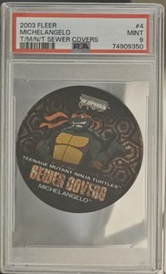 2003 Fleer | Teenage Mutant Ninja Turtles | Sewer Cover | Michelangelo | PSA 9