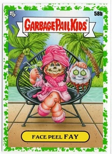 Garbage Pail Kids Go On Vacation 58b FACE PEEL FAY Booger Green Parallel Topps - Picture 1 of 2