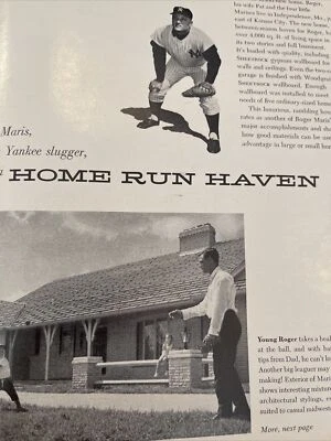 Vintage 1963 Popular Home Mid Century Remodeling Baseball Roger Maris House ++ - Image 1 of 4
