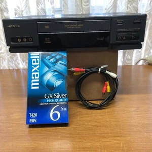 HITAGHI VT-F380A VCR - SIN CONTROL REMOTO - CON CABLES AV Y CINTA VHS EN BLANCO - PROBADO - Imagen 1 de 16
