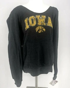NUEVO CON ETIQUETAS NCAA Iowa Hawkeyes Damas Cuello Redondo Sudadera con Capucha Sudadera Gris  - Imagen 1 de 8