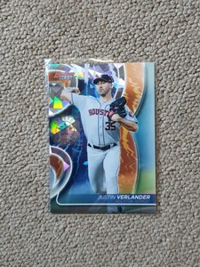Justin Verlander 2021 Bowman's Best #6 Atomic Refractor Parallel HoF Tigers 