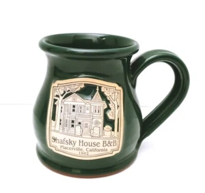 Taza de cerámica Deneen Shafsky House B&B Placerville California 2006 esmalte verde - Imagen 1 de 9