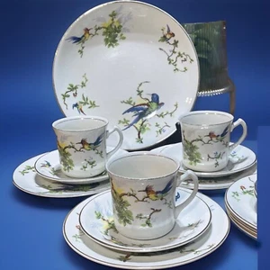 antique japanese style tea set for three - Picture 1 of 13