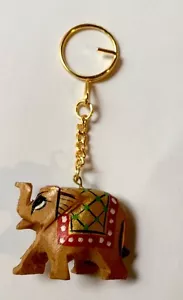 Baúl de madera indio pintado a mano elefante - Imagen 1 de 1