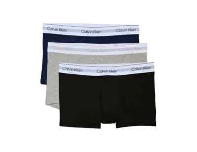 3X Calvin Klein Men's Cotton Classics  Trunks Underwear(Black/Grey/Blue)Xmas 🎄 - image 1 of 4
