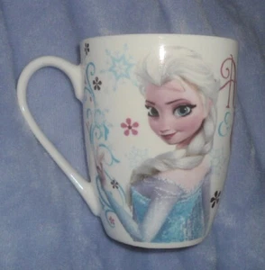 Disney FROZEN Princess Anna & Elsa 12 oz White Porcelain Mug Dishwasher Safe NEW - Picture 1 of 4