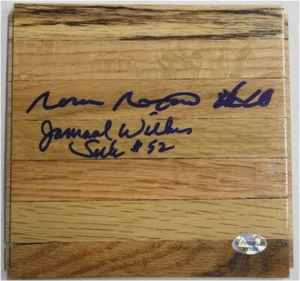 Jamaal Wilkes Norm Nixon Hand Signed Piece of Wood Floorboard LA Lakers Floor - Picture 1 of 1