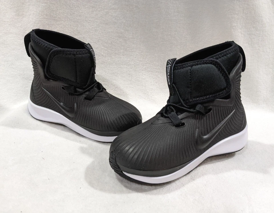 Botas de lluvia Nike Binzie (TD) negras/blancas para niños pequeños - talla 7/9C NWB BQ5382-002 Foto 1 de 4