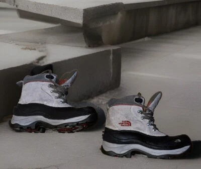 NORTH FACE MUJER 9 BOTAS INVIERNO AGARRE 7-1/2” Alto PRIMALOFT BEIGE MARRÓN CUERO Foto 1 de 4