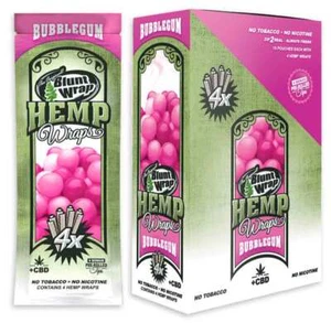 The Original B Wrap Rolling Paper Bubblegum Flavor 60 Wraps + Tips FULL DISPLAY - Picture 1 of 4
