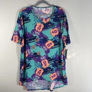 Top túnica LulaRoe Disney Irma estampado Aqua Minnie Mouse para mujer talla M de gran tamaño - Imagen 1 de 10