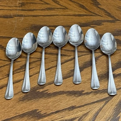 Hampton Silversmiths Stainless 7 Teaspoons Flatware Silverware 6 1/4” - Image 1 of 4