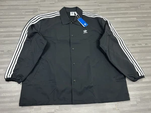 Adidas Originals Mesh Trainerjacke Trefoil Logo Herren 2XL IZ1831 Druckknopf schwarz $ 100 - Bild 1 von 8