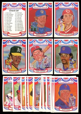 Juego completo Donruss Diamond Kings 1984 con Duke Snider y lista de verificación (28 cartas) Foto 1 de 2