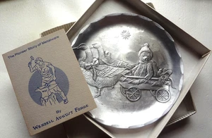 WENDELL AUGUST SCHMIEDE handgeschmiedetes ALUMINIUM 4" + TEDDYBÄR & GÄNSE WEIHNACHTSTABLETT - Bild 1 von 8