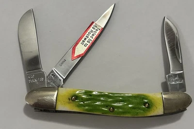 Steel Warrior Green Bone Trapper Knife with Stainless Steel Blades - Image 1 of 4