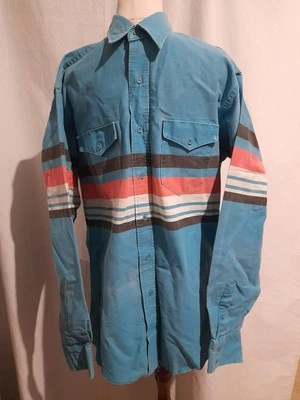 Vintage Wrangler Brushpopper Green Western Shirt Size Large Made In USA - Image 1 of 4