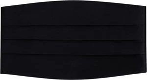 Men'S Adjustable Satin Cummerbund - Black - Bild 1 von 12