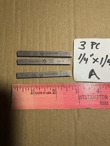 3 Pc 1/4” X 1/4” X 2-1/2” L HSS Square Tool Bit Lathe Cutter Mill Blank USA Nos - Picture 1 of 1
