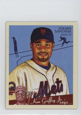 2008 Upper Deck Goudey Mini Red Back Johan Santana #112 - Image 1 of 2