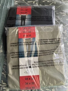 2 X Greg Norman Men's Ultimate 5 Pocket Stretch Pant 34x32, Color Tan & Black - Picture 1 of 8