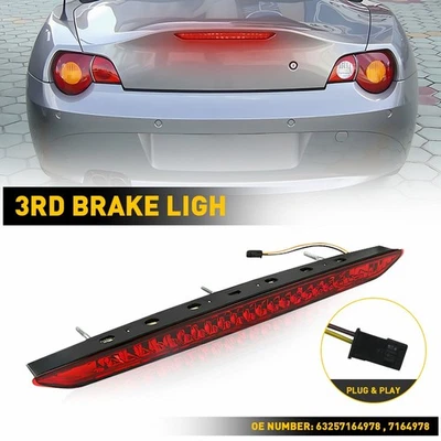 For BMW Z4 E85 2002-08 LED Trunk 3rd Third Brake Stop Rear Tail Light Red Lens - Imagem 1 de 4