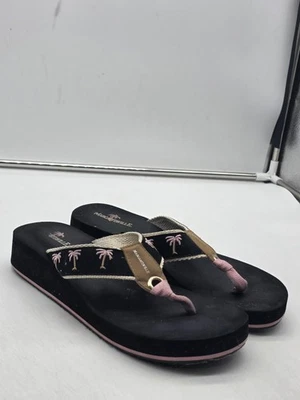 Sandalias de cuña Margaritaville para mujer talla 9 negras con brisa MG1350A Foto 1 de 4