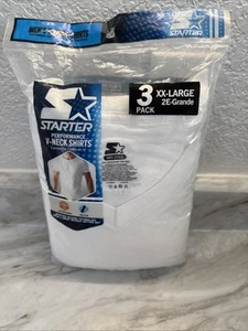Starter Confezione 3 T-shirt Uomo Scollo V Cotone Essentials Modern Fit Bianco Taglia XXL - Foto 1 di 10