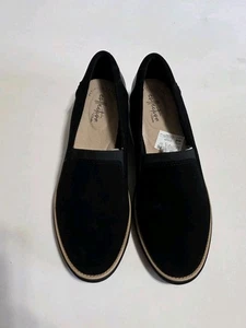 Clarks Sharon Dolly schwarze Wildleder-Halbschuhe 8M klassisch Büro - Bild 1 von 7